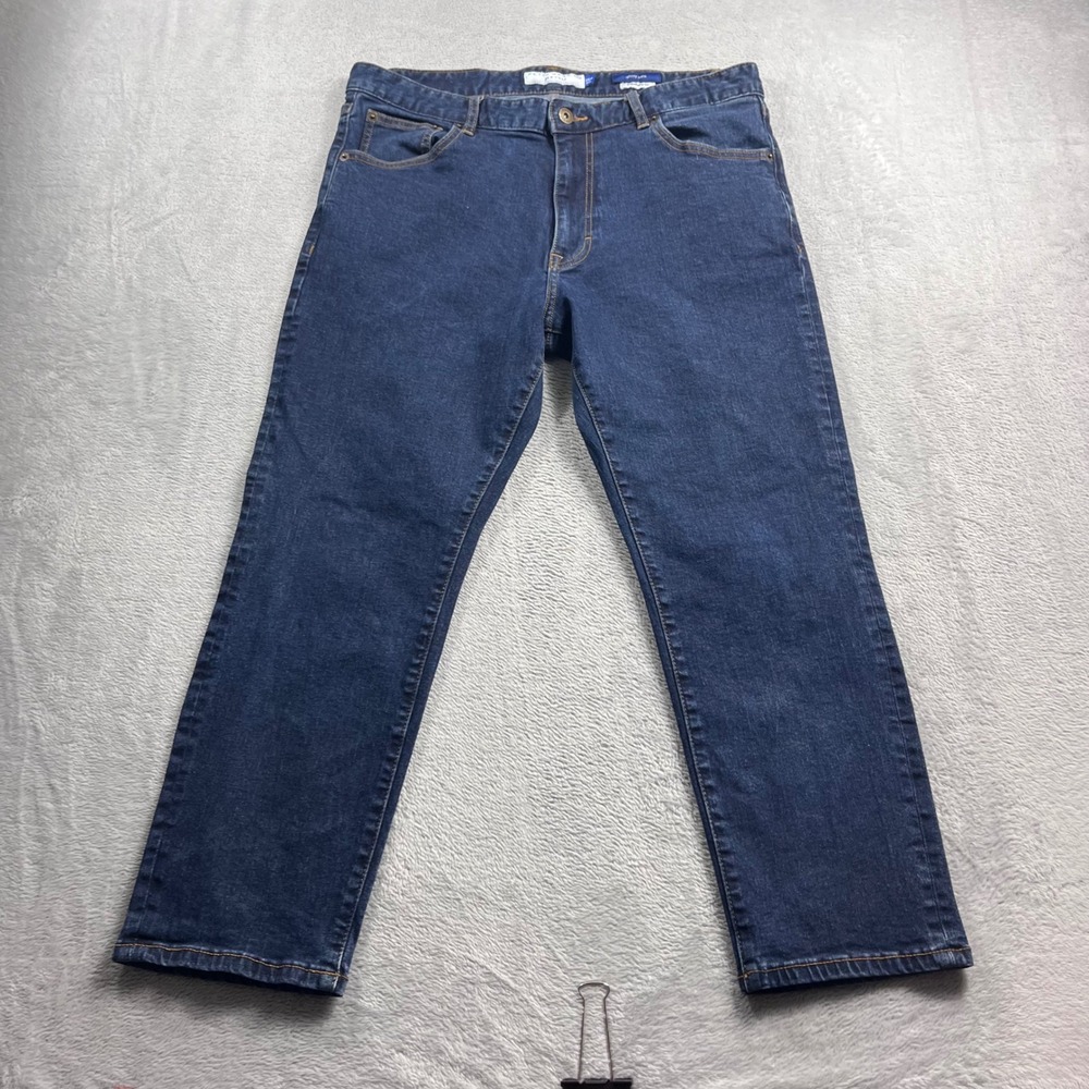 Peter Manning New‎ York Johnny Jeans Dark Wash Standard Fit 35W 25L Mens Denim